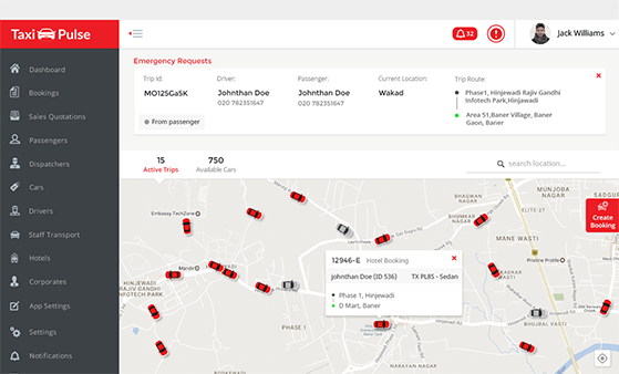 taxi pulse admin panel